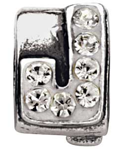 Sterling Silver Childrens Initial Bead Charm-