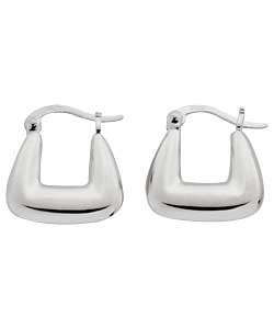 Silver Chunky Handbag Creole Earrings