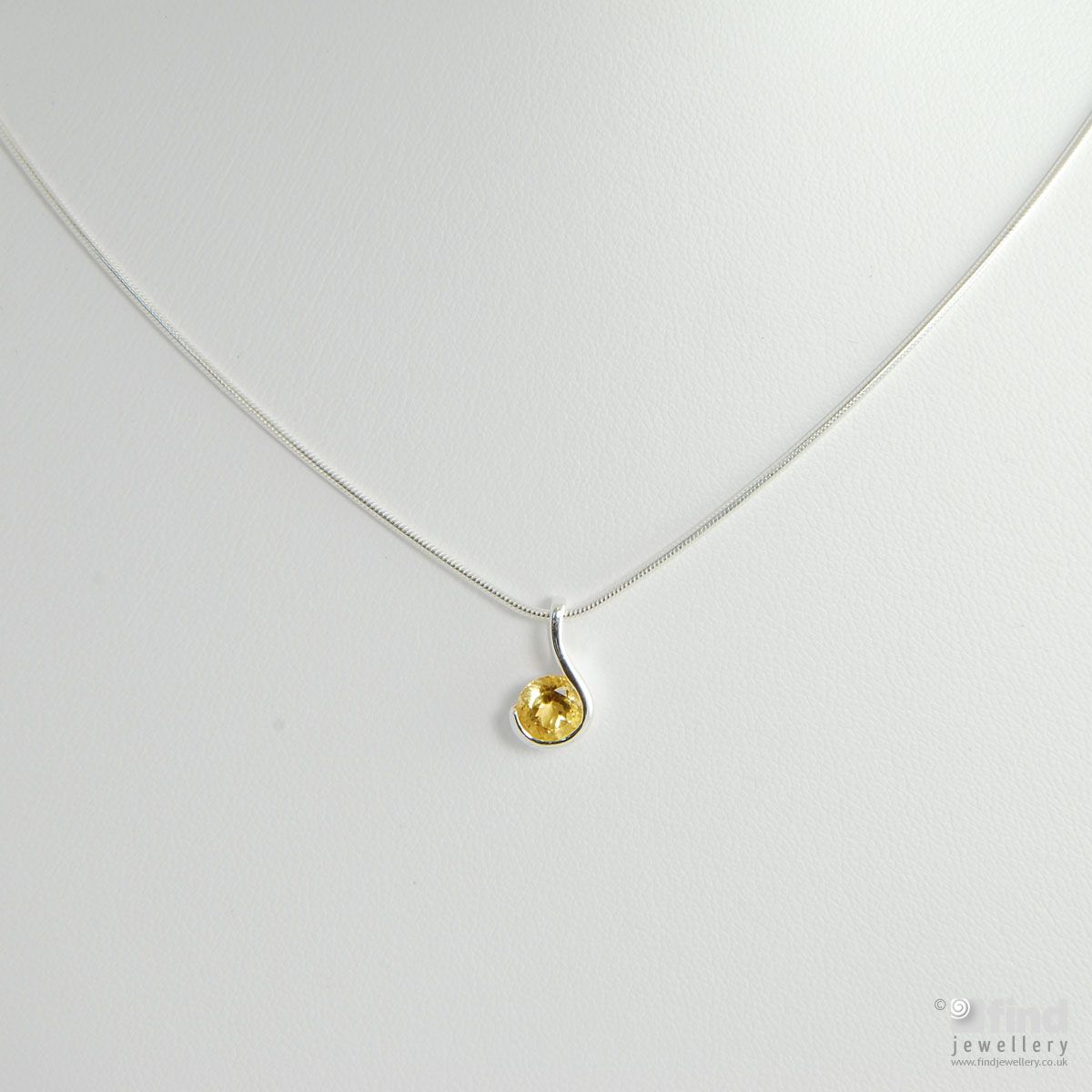 sterling Silver Citrine Pendant