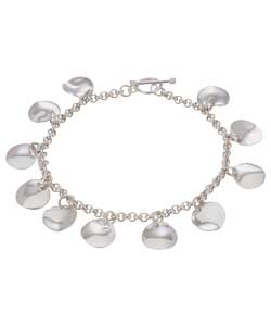 Sterling Silver Coin Charm Bracelet