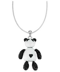 sterling Silver Crystal Panda Pendant