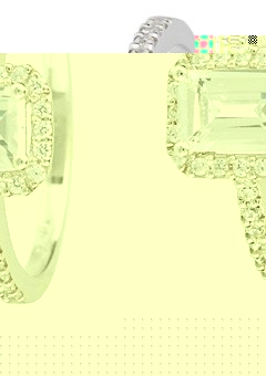 Sterling Silver Cubic Zirconia Emerald Cut Cubic