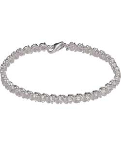 sterling Silver Cubic Zirconia Tennis Bracelet