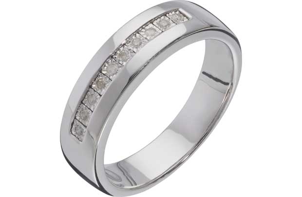 Sterling Silver Diamond Eternity Ring