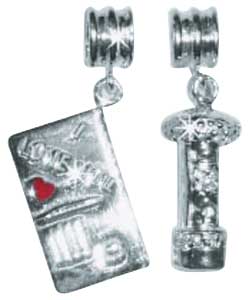 Sterling Silver Enamel Union Jack and Letter Box Charms