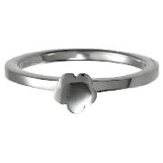 Sterling Silver Flower Stacking Ring, Medium