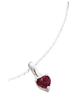 sterling Silver Garnet January Birthstone Pendant