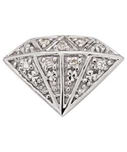 Silver Gents Diamond Stud Earring