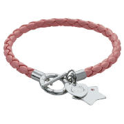 Sterling Silver Hello Kitty Chord Etched Bracelet