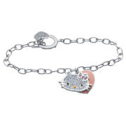 Sterling Silver Hello Kitty Swarovski Set T-Bar