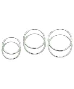 sterling SILVER HOOP EARRINGS