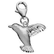 Silver Hummingbird Charm