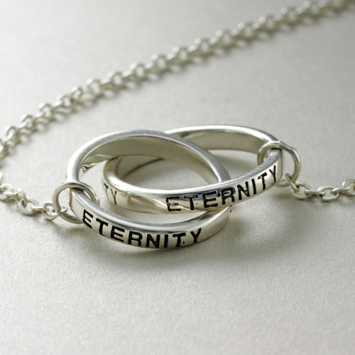 Sterling Silver Interlinked Eternity Necklace