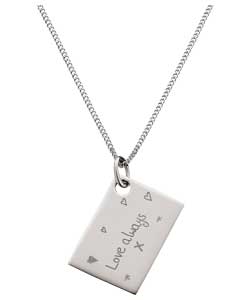 Silver Juicy Lucy Postcard Necklace