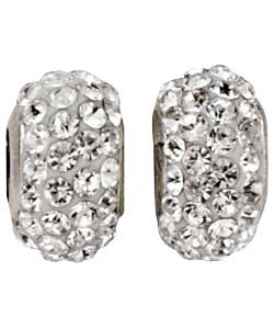 Sterling Silver Jumbo Crystal Beads - Set of 2
