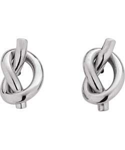 STERLING SILVER KNOT STUD EARRINGS