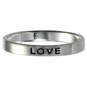Sterling Silver Love Stacking Ring, Medium