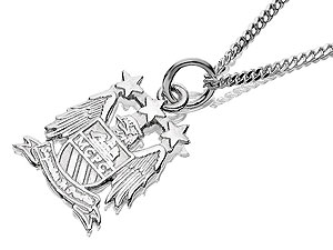 Silver Manchester City Crest Pendant