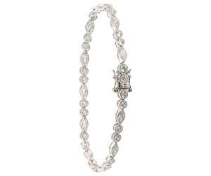 sterling Silver Multi Shape Tennis Bracelet