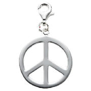 Sterling Silver Peace Sign Charm