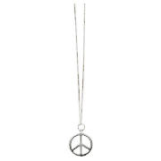 Sterling Silver Peace Sign Pendant