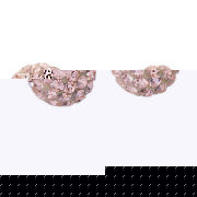 Sterling Silver Peach Crystal Set Ball Earrings