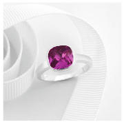 Sterling silver pink cubic zirconia ring, Medium