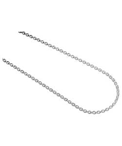 sterling Silver Round Belcher Chain - 18in