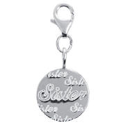 Sterling Silver Sister Charm