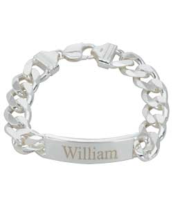 Sterling Silver Solid 2oz ID Bracelet -