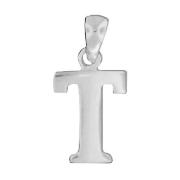 Sterling Silver T Initial Pendant