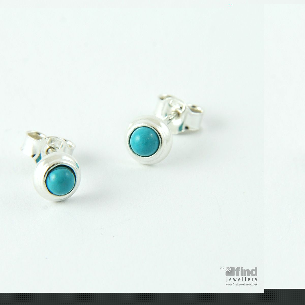 Sterling Silver Turquoise Stud Earrings