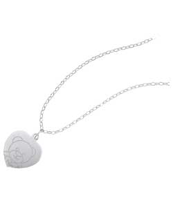 Sterling Silver U Design Heart Pendant