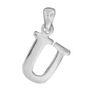 Sterling Silver U Initial Pendant