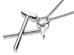 Sterling Silver West Ham FC Crossed Hammers