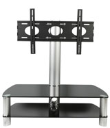 Stilexo STUK 2053 - Black Glass LCD and Plasma TV Stand