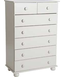 Stirling 5   2 Drawer Chest - White