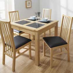 Stock - Atlantis  Square Dining Table & 4 Small