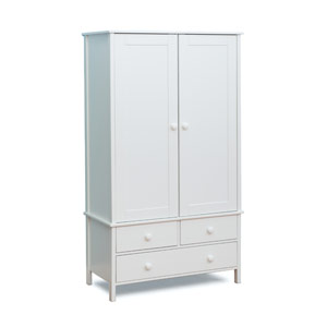 , Classic Kids, White 2 Door Wardrobe