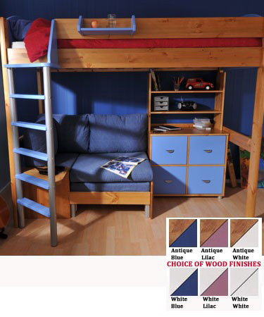 Stompa Casa 5 High Sleeper with Sofa Bed