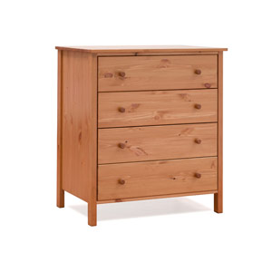 Classic Kids Honey Pine 4 Drawer Chest