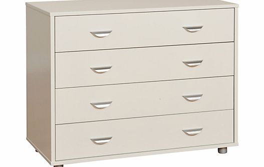 Stompa Uno Plus 4 Drawer Chest, White