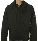 Stone Island Black Concealed Hood Lined Jacket