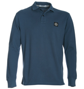 Blue Pique Polo Shirt