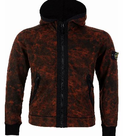 Stone Island Camo Print Hooded Top