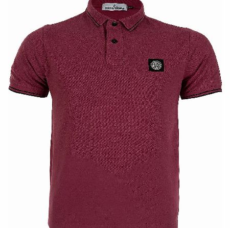 Stone Island Contrast Trim Polo Pink