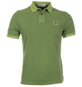 Faded Green Pique Polo Shirt