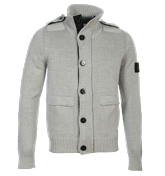 Grey Full Button Cardigan