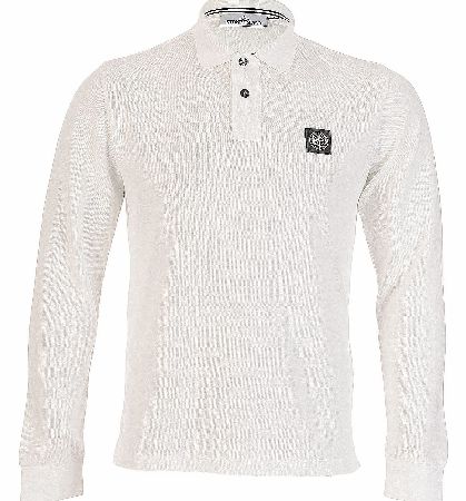 Stone Island Long Sleeve White Polo