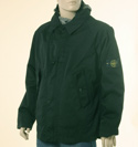 Stone Island Mens Black Concealed Hood with Fleece Lining Full Zip Jacket